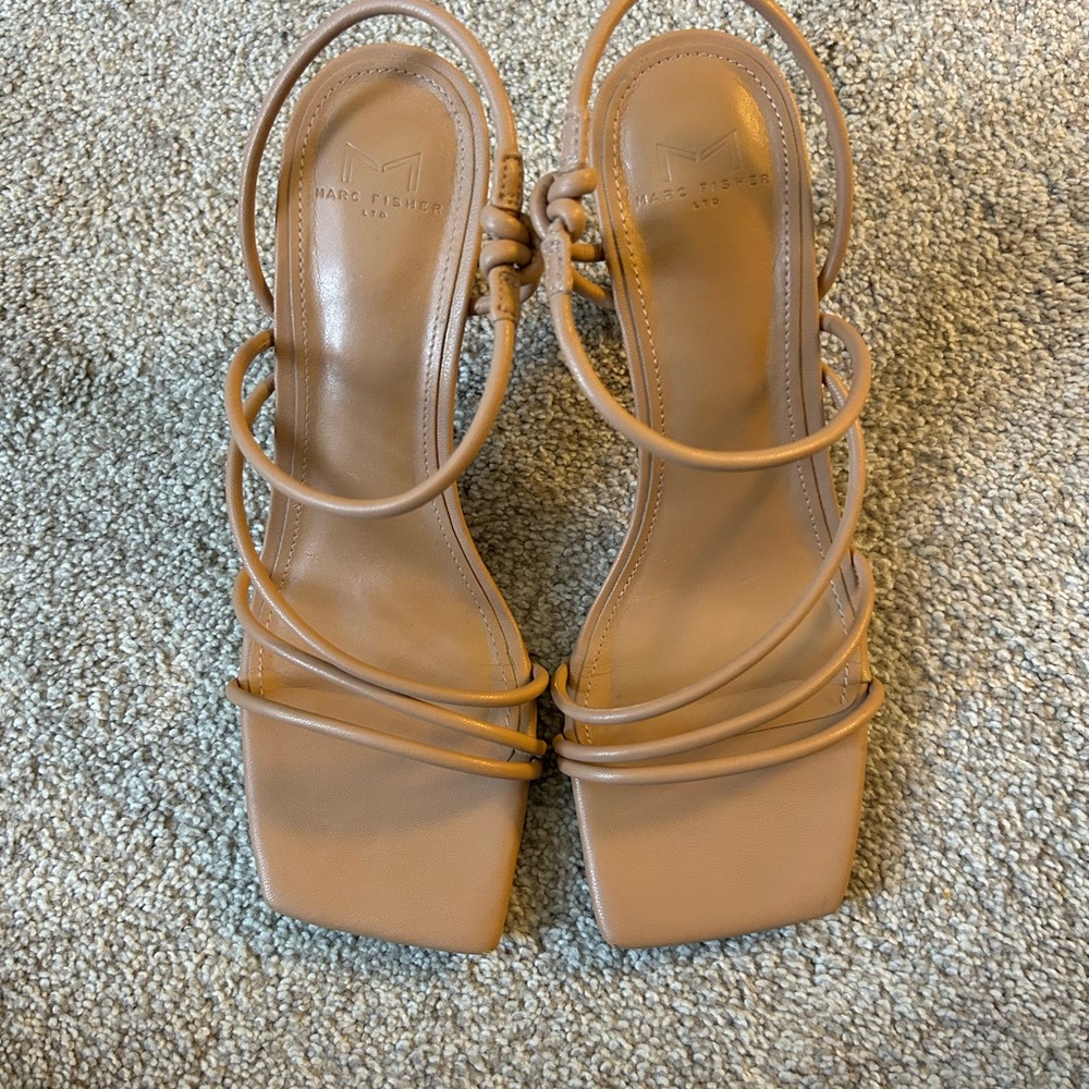 Marc Fisher Nude Dami Strappy Heels